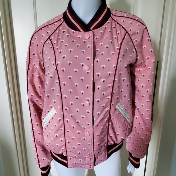 Coach Reversible Peony Print Souvenir Jacket Med M - Picture 1 of 8